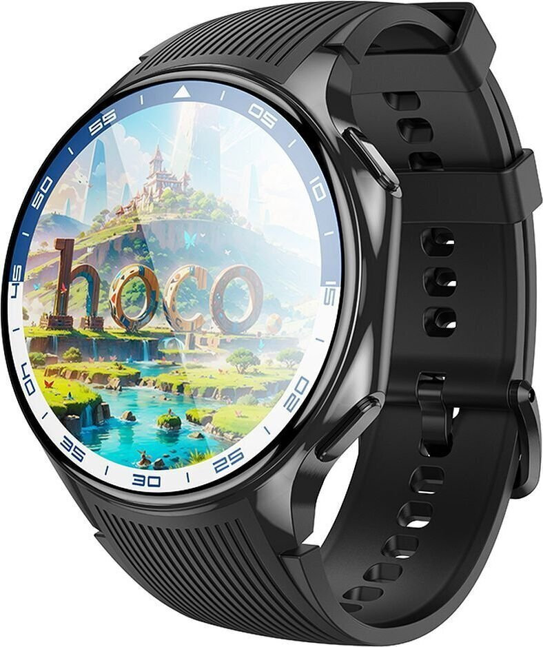 Hoco Y24 Aluminium 51mm Smartwatch with Heart Rate Monitor (Black) view 1