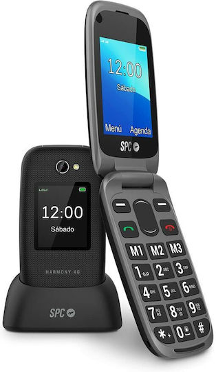 SPC Harmony 4G Dual SIM (125MB/125MB) Mobile with Large Buttons Black view 5