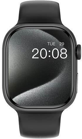 NO.1 Watch 9 with Heart Rate Monitor (Black Case / Black Silicone Strap)