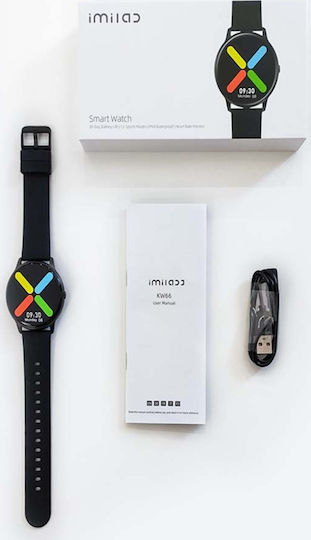 Imilab KW66 45mm Waterproof Smartwatch with Heart Rate Monitor (Black) view 7