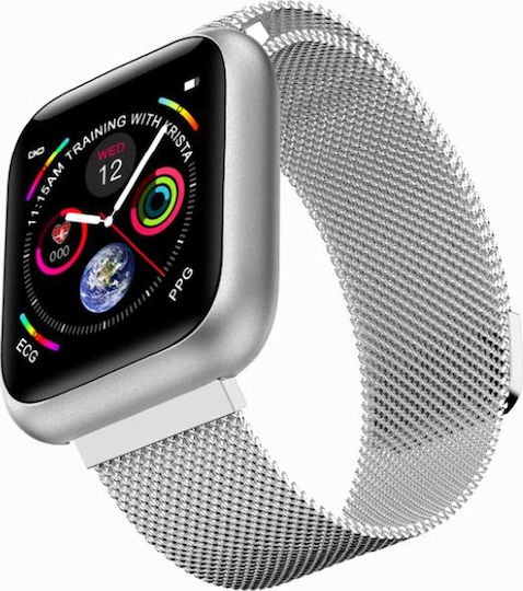 F11 Smartwatch with Heart Rate Monitor (Silver) vue 7