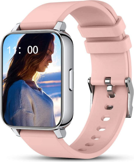 Smartwatch Idealstore Xbest Hd Curved 3d Screen Notifications Health Functions Blood Pressure Monitoring Oxygen Heart Rate Pink view 1