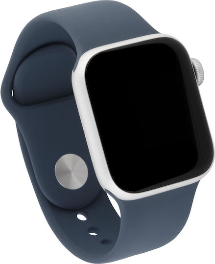 Apple Watch SE 2023 Aluminium 40mm Waterproof with Heart Rate Monitor (Silver with Storm Blue Sport Band (S/M)) view 4