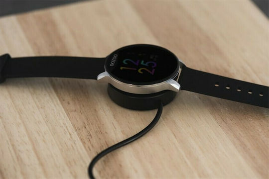 Oozoo Q00119 Stainless Steel 43mm Smartwatch with Heart Rate Monitor (Black) view 3