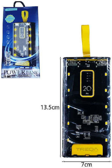 Treqa TR-960 Power Bank 20000mAh Transparent view 2