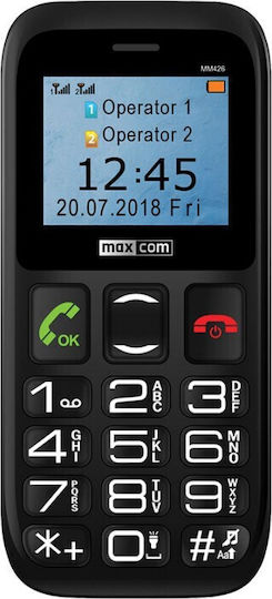 MaxCom MM426 SE Dual SIM Mobile with Large Buttons (Greek Menu) Black view 3