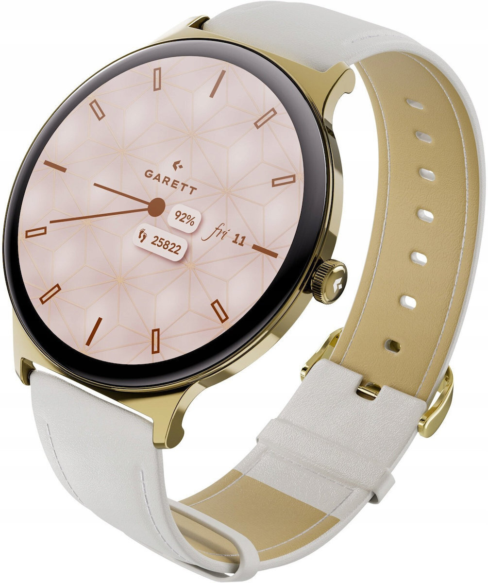 Garett Verona 2 Stainless Steel 43mm Smartwatch with Heart Rate Monitor (Gold) view 7