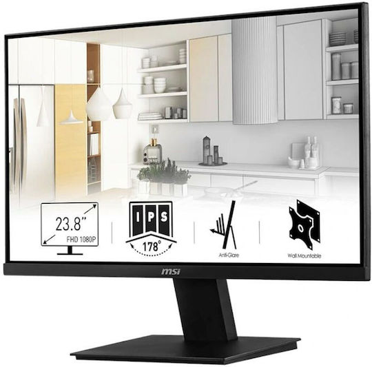 MSI Pro MP2412 VA Monitor 23.8" FHD 1920x1080 with Response Time 4ms GTG view 4