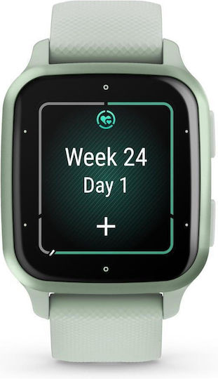 Garmin Venu Sq 2 Aluminium 40mm Waterproof Smartwatch with Heart Rate Monitor (Metallic Mint Aluminium Bezel with Cool Mint Case and Silicone Band) view 3