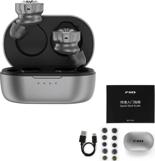 Fiio FW3 In-ear Bluetooth Handsfree Earphones with Charging Case Silver view 8