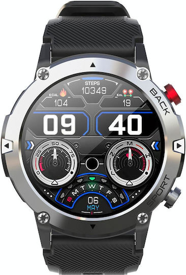 Lemfo Lf26max Smartwatch with Heart Rate Monitor (Silver) vista 2
