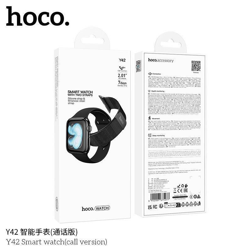 Hoco Y42 Smartwatch with Heart Rate Monitor Black view 2