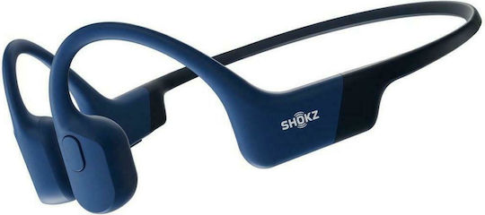 Shokz OpenRun Bone Conduction Bluetooth Handsfree Earphones with Sweat Resistance Blue
