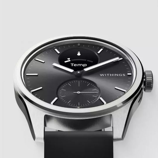 Withings ScanWatch 2 Stainless Steel 38mm Waterproof with Heart Rate Monitor (Black) view 2