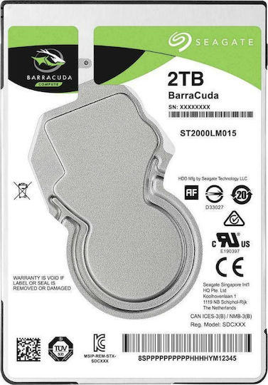Seagate Barracuda 2TB HDD Hard Drive 2.5" SATA III 5400rpm with 128MB Cache for Desktop / Laptop / PS4 ST2000LM015 vista 3