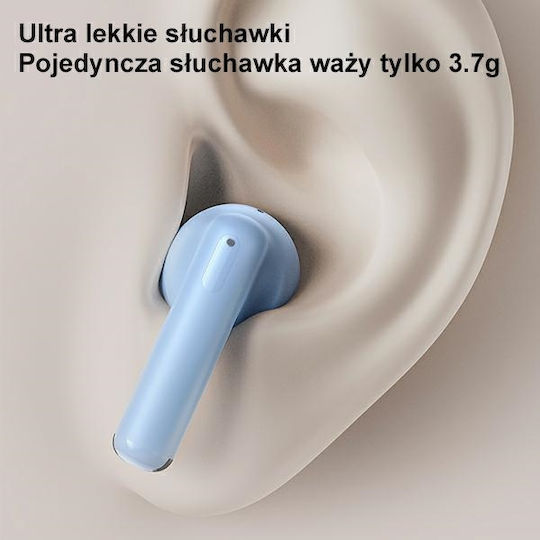Usams BHUUS03 Earbud Bluetooth Handsfree Earphones with Charging Case Blue view 9
