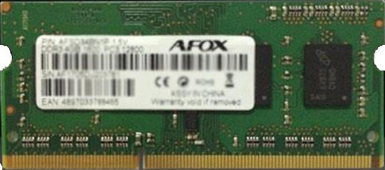 Afox DDR4 with Module 1x16GB and Speed 2666 for Laptop AFSD416FS1P