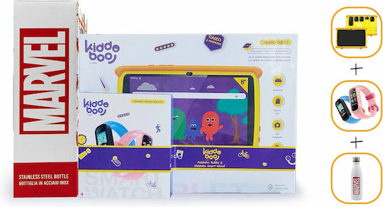 Egoboo Kiddoboo & Smartwatch & Water Bottle Marvel 8" Tablet (2GB/32GB) Yellow & Smartwatch Pink