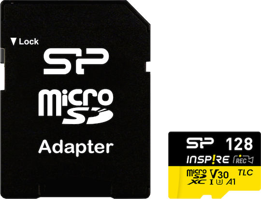 Silicon Power microSDXC 128GB U3 V30 A1 UHS-I 170MB/s with Adapter