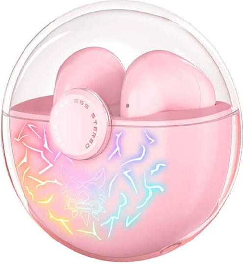 Onikuma T35 In-ear Bluetooth Handsfree Earphones with Charging Case Pink view 5