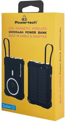Powertech PT-1505 Solar MagSafe Power Bank 10000mAh 35W with USB-C Port Power Delivery Black view 7