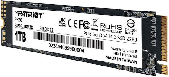 Patriot Viper P320 SSD 512GB M.2 Type with PCI Express 3.0 Connection P320P512GM28 vista 3