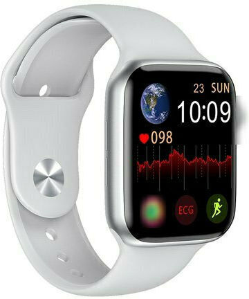 W26 Pro Smartwatch with Heart Rate Monitor (White) vue 2