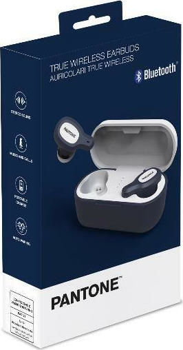 Pantone In-ear Bluetooth Handsfree Earphones with Charging Case Blue view 4
