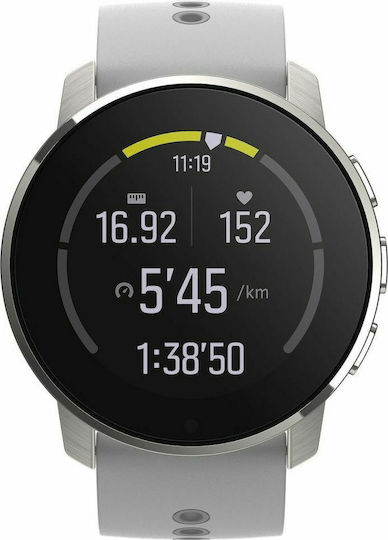 Suunto 9 Peak Titanium 43mm Waterproof Smartwatch with Heart Rate Monitor (Birch White)