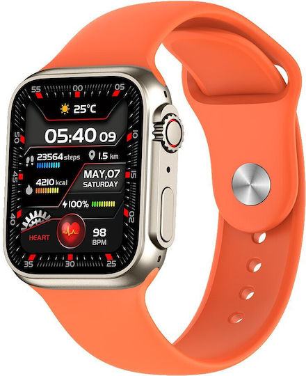 Z59 Ultra 45mm Smartwatch with Heart Rate Monitor (Orange) view 2