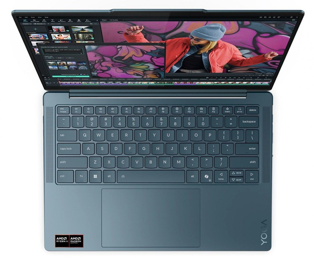 Lenovo Yoga Slim 7 14AKP10 14" OLED FHD+ (Ryzen AI 300 Series-5 340/16GB/512GB SSD/W11 Home) Tidal Teal (US Keyboard) view 5