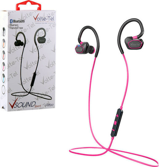 Volte-Tel VT600 In-ear Bluetooth Handsfree Earphones with Sweat Resistance Pink