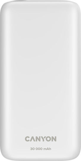 Canyon PB-301 Solar Power Bank 30000mAh 20W Power Delivery / Quick Charge 3.0 White