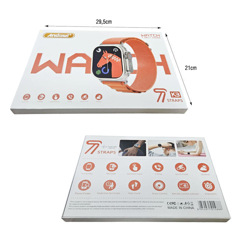 Andowl K3 Smartwatch (Multicolour) view 3