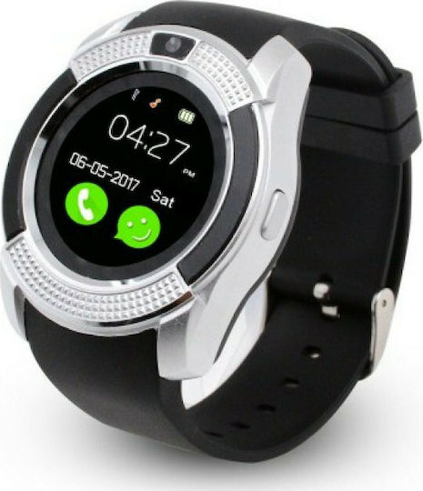 V8 54mm Smartwatch with SIM (Silver) view 2