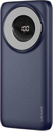 Usams PB62 MagSafe Power Bank 10000mAh 20W with USB-A Port and USB-C Port Power Delivery / Quick Charge 3.0 Blue