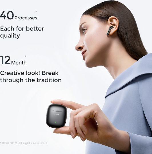 Joyroom JR-T13 Earbud Bluetooth Handsfree Earphones with Sweat Resistance and Charging Case Black view 6