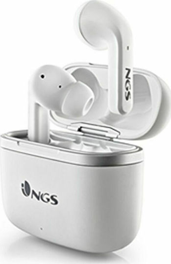 NGS Artica Crown In-ear Bluetooth Handsfree Earphones with Charging Case White view 1