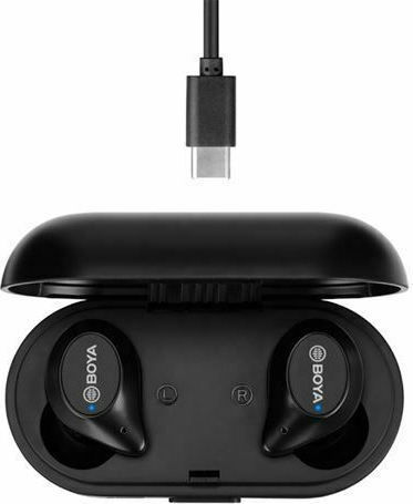 Boya BY-AP1 In-ear Bluetooth Handsfree Earphones with Charging Case Black view 8