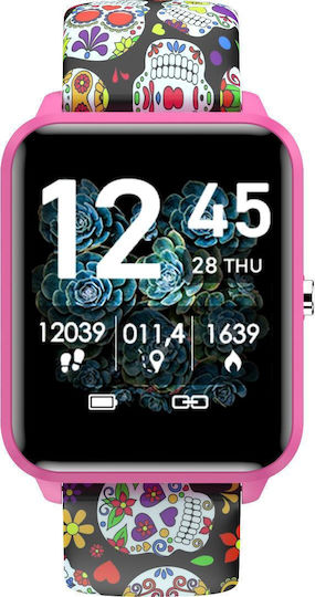 Bemi KIX-M Smartwatch with Heart Rate Monitor (Pink) view 1