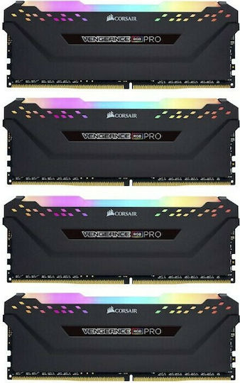 Corsair Vengeance RGB Pro DDR4 32GB RAM with 4x8GB Modules and Speed 3200 for Desktop CMW32GX4M4C3200C16 view 4