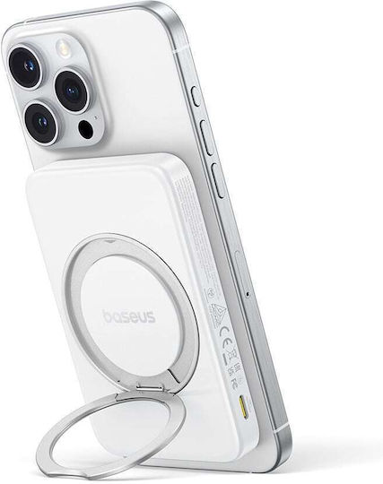 Baseus PicoGo MagSafe Power Bank 5000mAh 20W with USB-C Port White vue 3