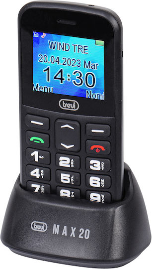 Trevi Max 20 Dual SIM Mobile with Large Buttons (English Menu) Black view 2
