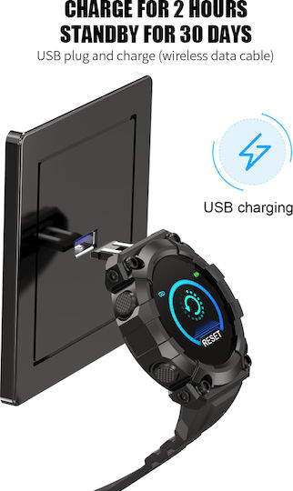 FD68 Smartwatch with Heart Rate Monitor (Black) vista 5