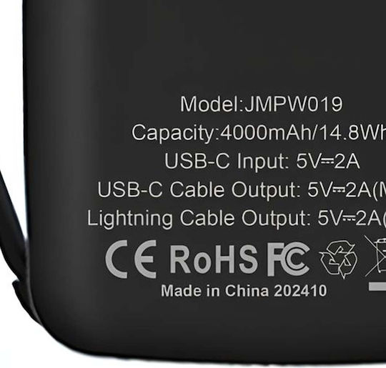 Jaym Power Bank 4000mAh Black view 5