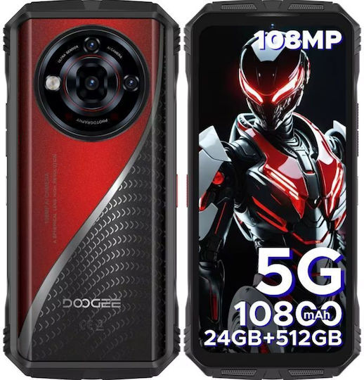 Doogee S118 Pro 5G Dual SIM (8GB/512GB) Resistant Smartphone Red view 1