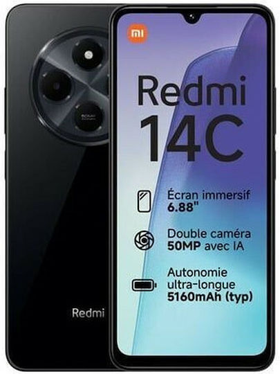 Xiaomi Redmi 14C Dual SIM (8GB/256GB) Midnight Black view 5