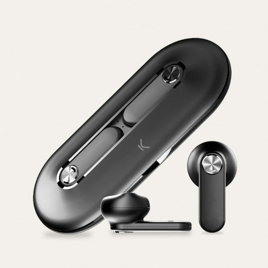 Ksix Leaf Earbud Bluetooth Handsfree Earphones with Charging Case Black view 4