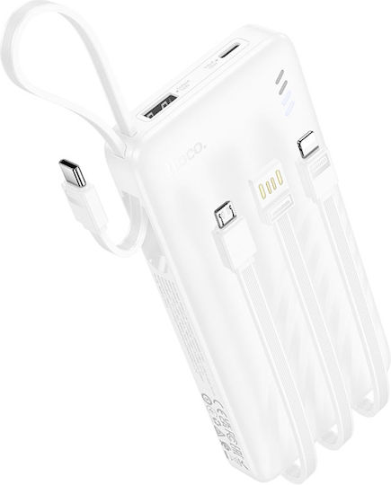 Hoco J146 Power Bank 10000mAh with USB-A Port and USB-C Port White view 2