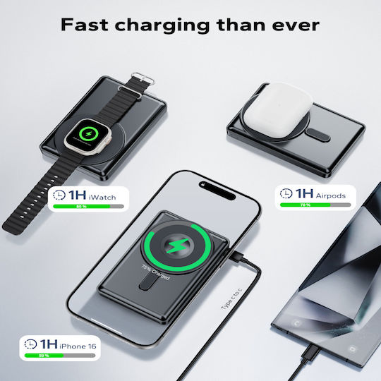 ED537 MagSafe Power Bank 10000mAh 20W Gray view 4